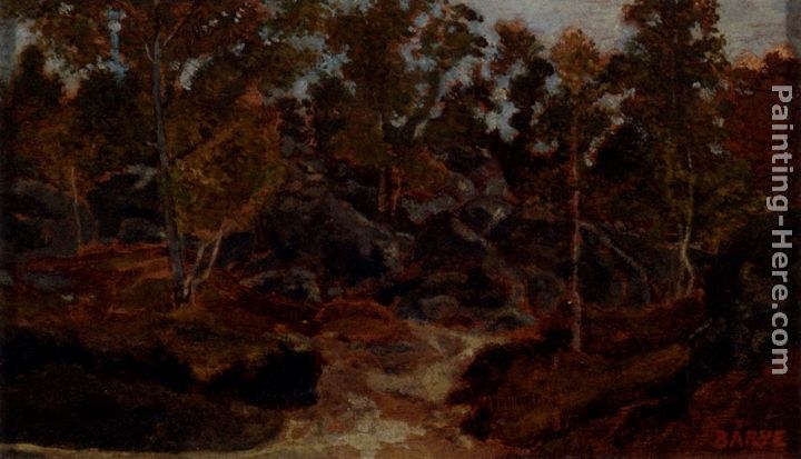 Antoine Louis Barye Rochers En Foret De Fontainebleau